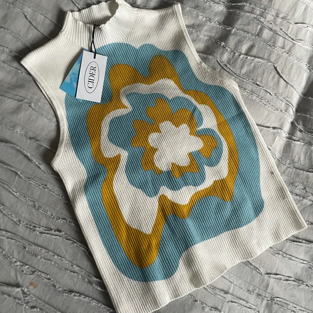 Cider Psychedelic Knit Top NWT